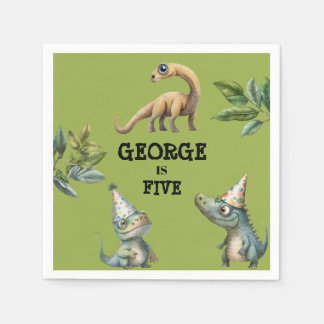 Guardanapo De Papel Cute Watercolor Kids Dinosaur Theme Paper Napkin