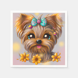 Guardanapo De Papel Cute Yorkie Kawaii