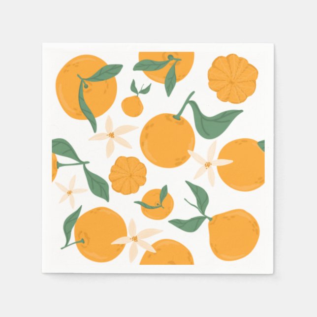 Guardanapo De Papel Cutie Orange Mandarin Tangerine Clementine (Frente)