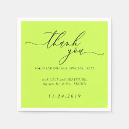 Guardanapo De Papel Cyber Lime Jet Black Minimalist Decor Wedding