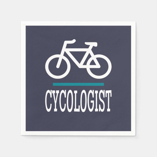 Guardanapo De Papel CYCOLOGIST Engraçado Ciclismo Bikes Amor (Frente)