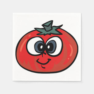 Guardanapo de papel da cara do tomate