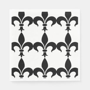 Guardanapo de papel da flor de lis temático