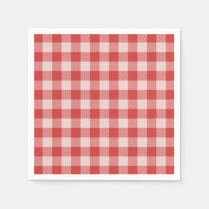 Guardanapo De Papel Da xadrez vermelha do guingão do partido da pizza