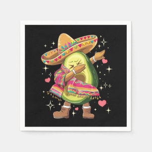 Guardanapo De Papel Dabbing Abacate Cinco De Maio Poncho Mexicano Engr