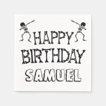 Dabbing Skeleton Halloween Feliz Festa de Aniversá