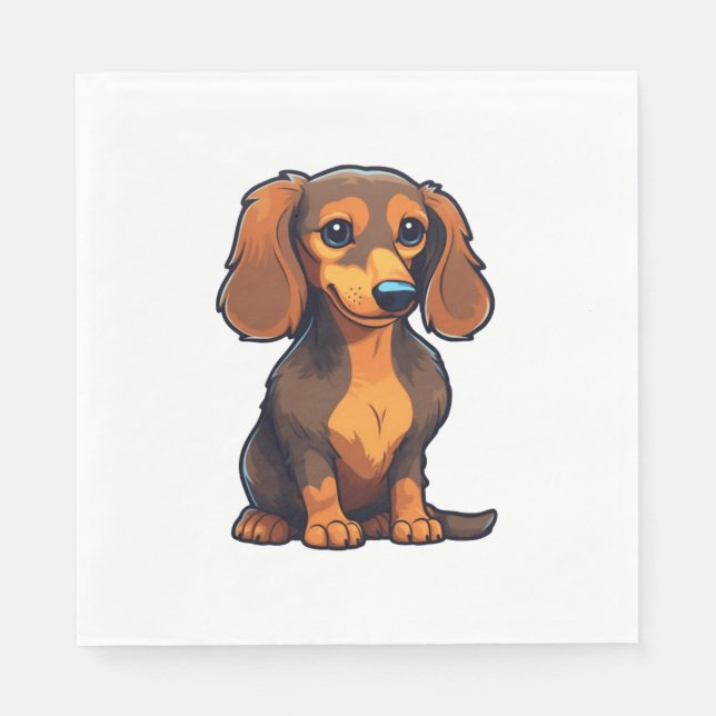 Guardanapo De Papel Dachshund 3 (Frente)