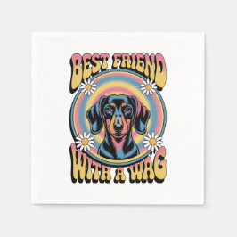 Guardanapo De Papel Dachshund Best Friend With A Wag