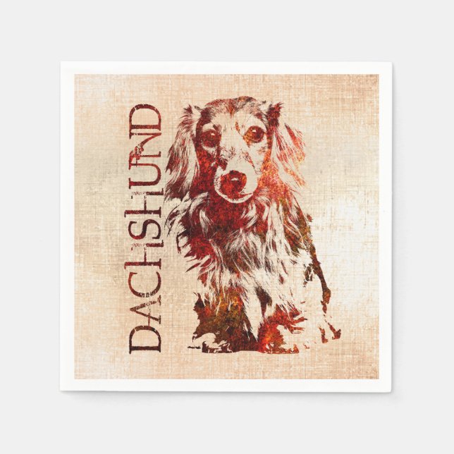 Guardanapo De Papel Dachshund dog - Doxie (Frente)