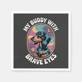 Guardanapo De Papel Dachshund My Buddy With Brave Eyes