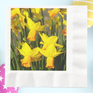 Guardanapo De Papel Daffodils Amarelo Springtime Floral