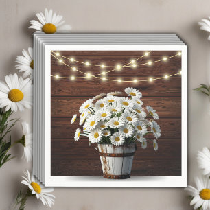 Guardanapo De Papel Daisy Balde Russo no Chá de fraldas Bloom