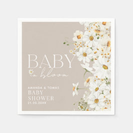 Guardanapo De Papel Daisy Boho Wildflower Baby in Bloom