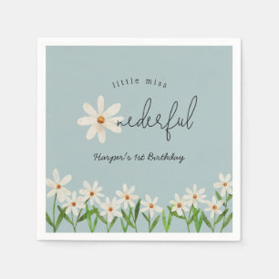 Guardanapo De Papel Daisy First Birthday Little Miss Oneince