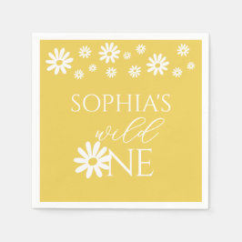 Guardanapo De Papel Daisy Floral Blush Wild One Girl 1st Birthday