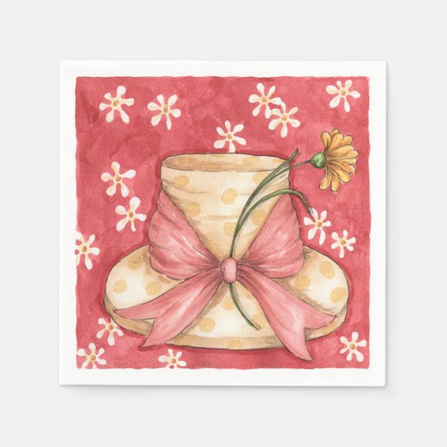 Guardanapo De Papel Daisy Hat - Papel Napkins (Frente)