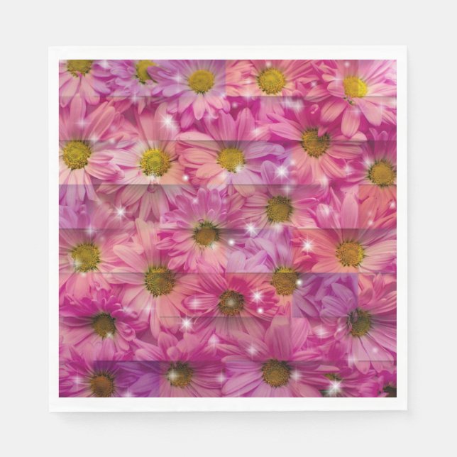 Guardanapo De Papel Daisy Weave Rosa (Frente)