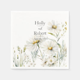 Guardanapo De Papel Daisy Wildflower Wedding