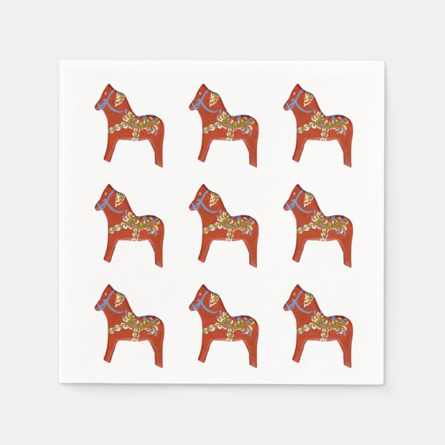Guardanapo De Papel Dala Horse Paper Napkin (Frente)