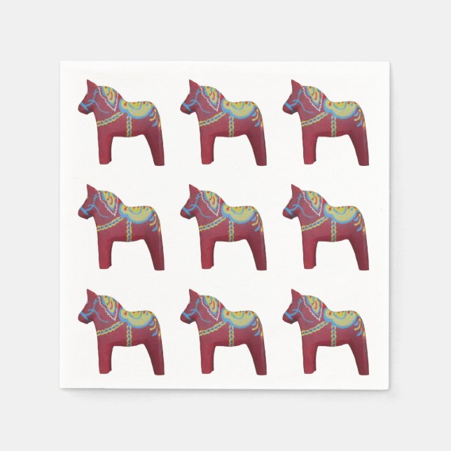Guardanapo De Papel Dala Horse Paper Napkins (Frente)