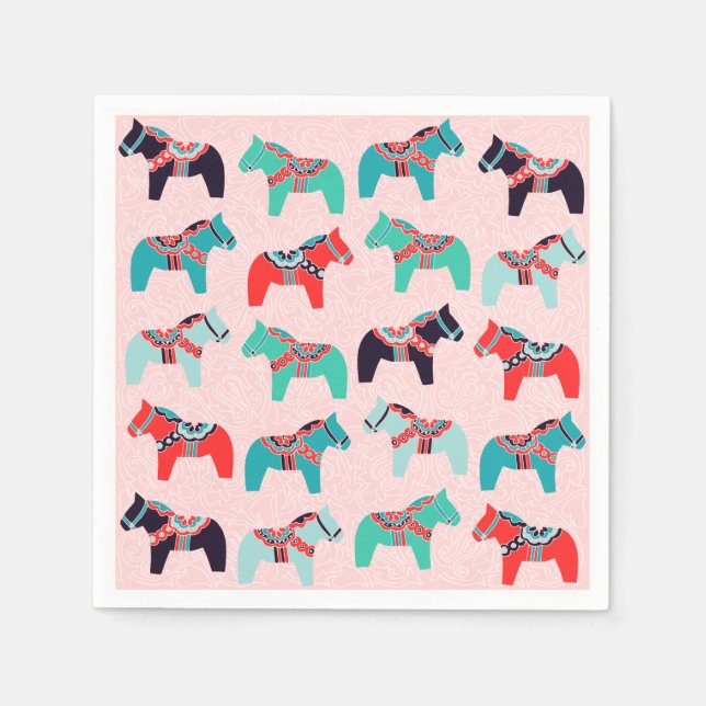 Guardanapo De Papel Dala Horses Paper Napkins (Frente)