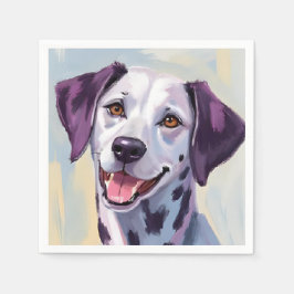 Guardanapo De Papel Dálmata | Pintura de animal de estimação em aquare