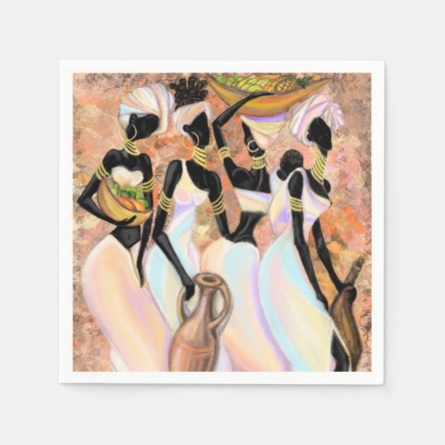 Guardanapo De Papel Damas Africanas Napkins (Frente)