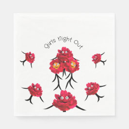 Guardanapo De Papel Damas, peonies