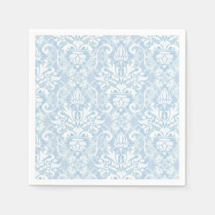 Guardanapo De Papel Damasco azul e branco