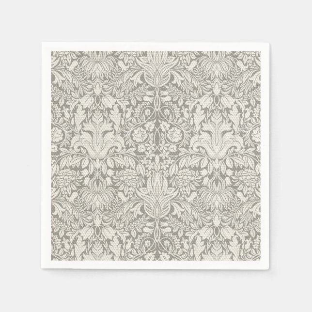 Guardanapo De Papel Damasco Branco Tradicional Subdeclarado (Frente)