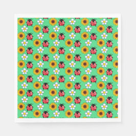 Guardanapo De Papel Damasco Vermelho E Preto Com Flores