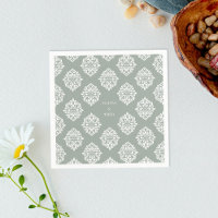 Damask Ambience Pale Olive Classic Wedkins