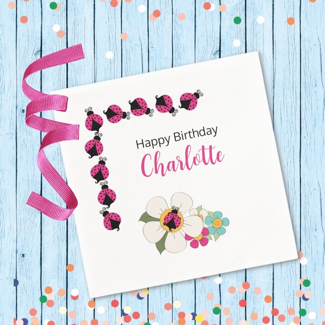 Guardanapo De Papel Damybugs e Festa de aniversário de Flores (Criador carregado)