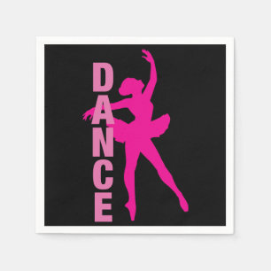 Guardanapo De Papel Dança Ballerina Rosa Quente