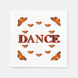 Guardanapo De Papel Dança com design de borboletas