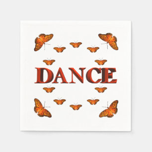 Guardanapo De Papel Dança com design de borboletas