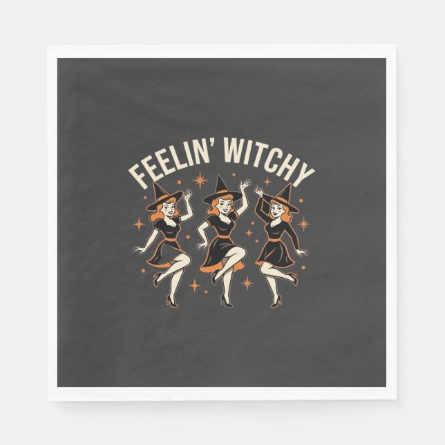 Guardanapo De Papel Dança de Bruxa de Halloween Feelin 'Witchy (Frente)