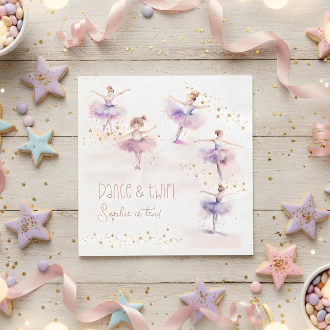 Guardanapo De Papel Dança e aniversário de bailarina (Criador carregado)