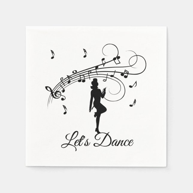 Guardanapo De Papel Dança em Alto Passo para o Personalizado da Música (Frente)