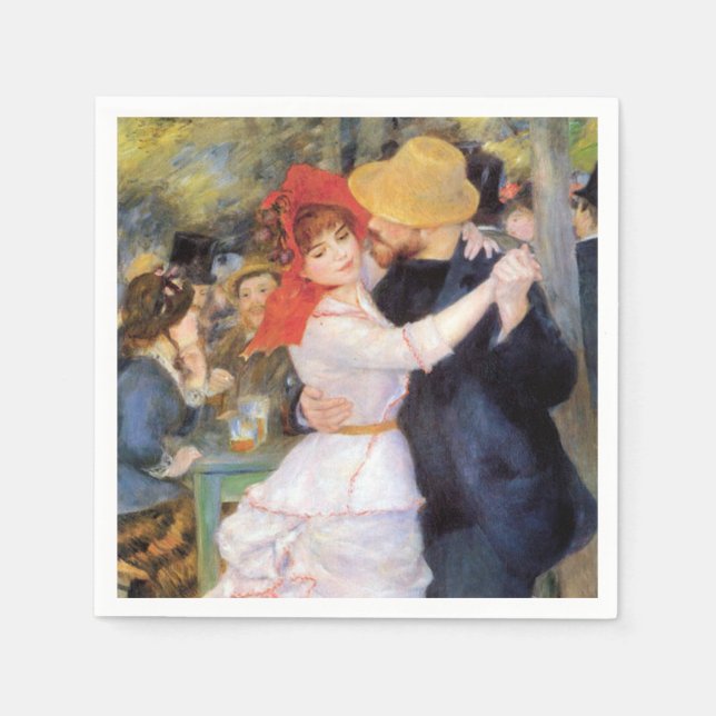 Guardanapo De Papel Dança em Bougal - Impressionista Renoir (Frente)
