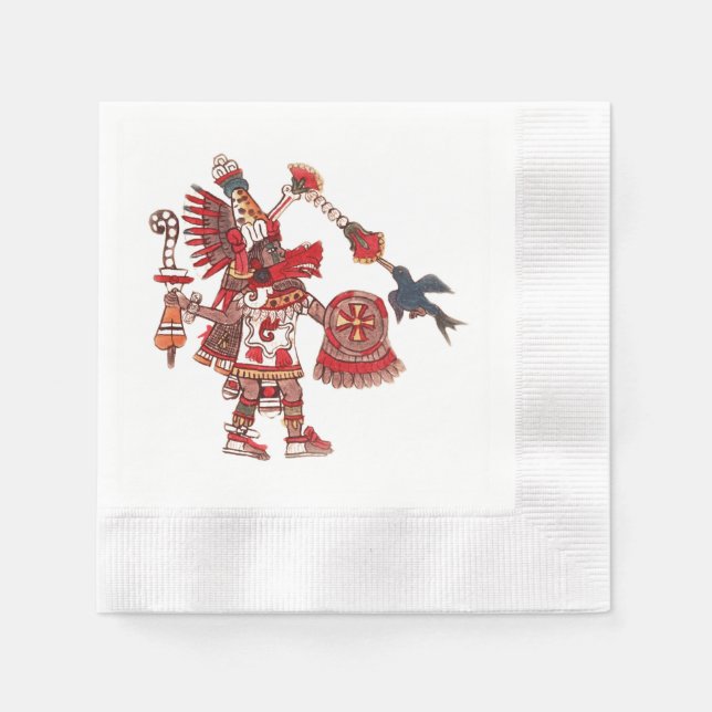 Guardanapo De Papel Dançando guerreiro xamã asteca (Frente)