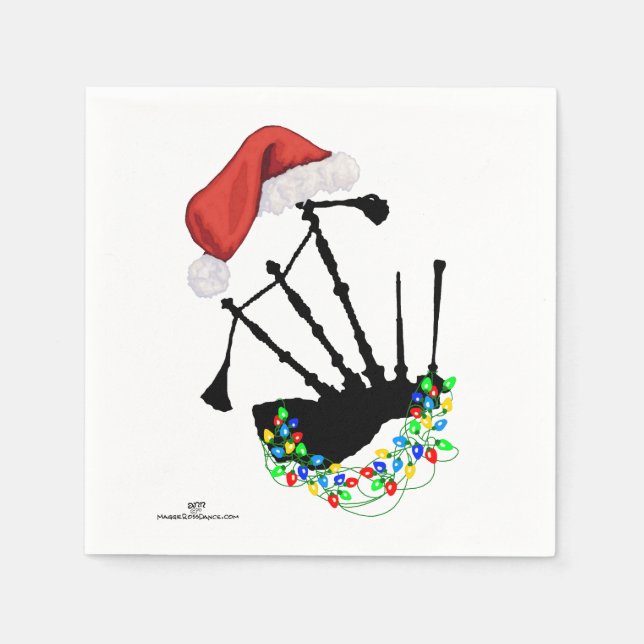 Guardanapo De Papel Dançarino da Escócia natalina (Frente)