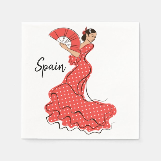 Guardanapo De Papel Dançarino espanhol Flamenco (Frente)