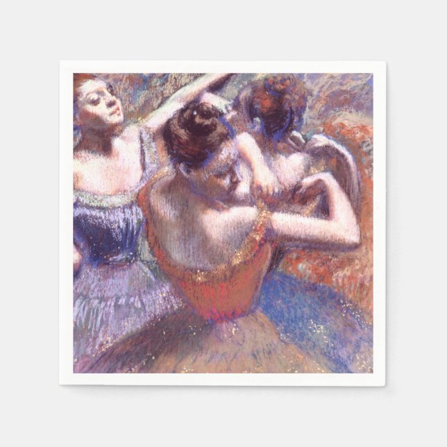 Guardanapo De Papel Dançarinos 1899 Edgar Degas (Frente)