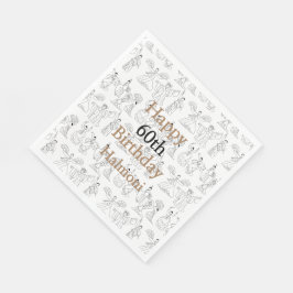 Guardanapo De Papel Dançarinos e Drummers Coreanos Tradicionais do Ven