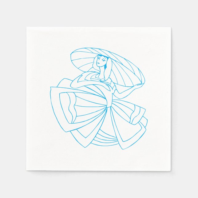 Guardanapo De Papel Dancer Line Art Napkins (Frente)