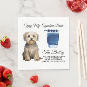 Guardanapo De Papel Dandie Dinmont Terrier Wedding Signature Drink