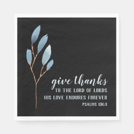 Guardanapo De Papel Dar Bíblia Verso Azul Cor da Água Negra