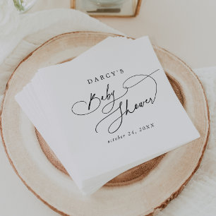 Guardanapo De Papel DARCY Simple Boho Black White Chá de fraldas Napki