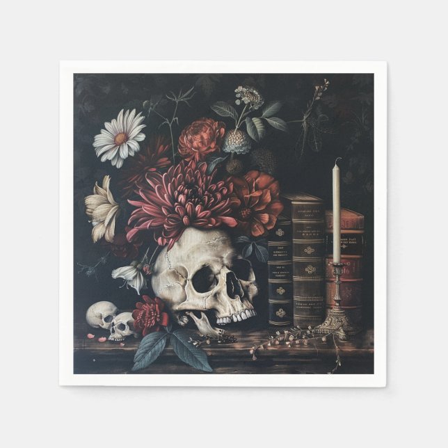 Guardanapo De Papel Dark Academia Napkin (Frente)